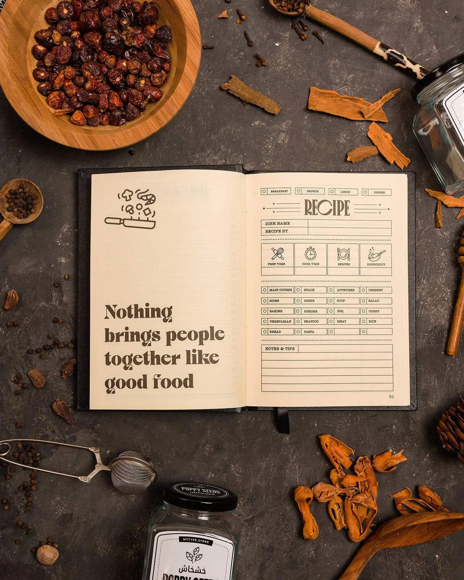 My Recipe Journal v.2 Mytype.store