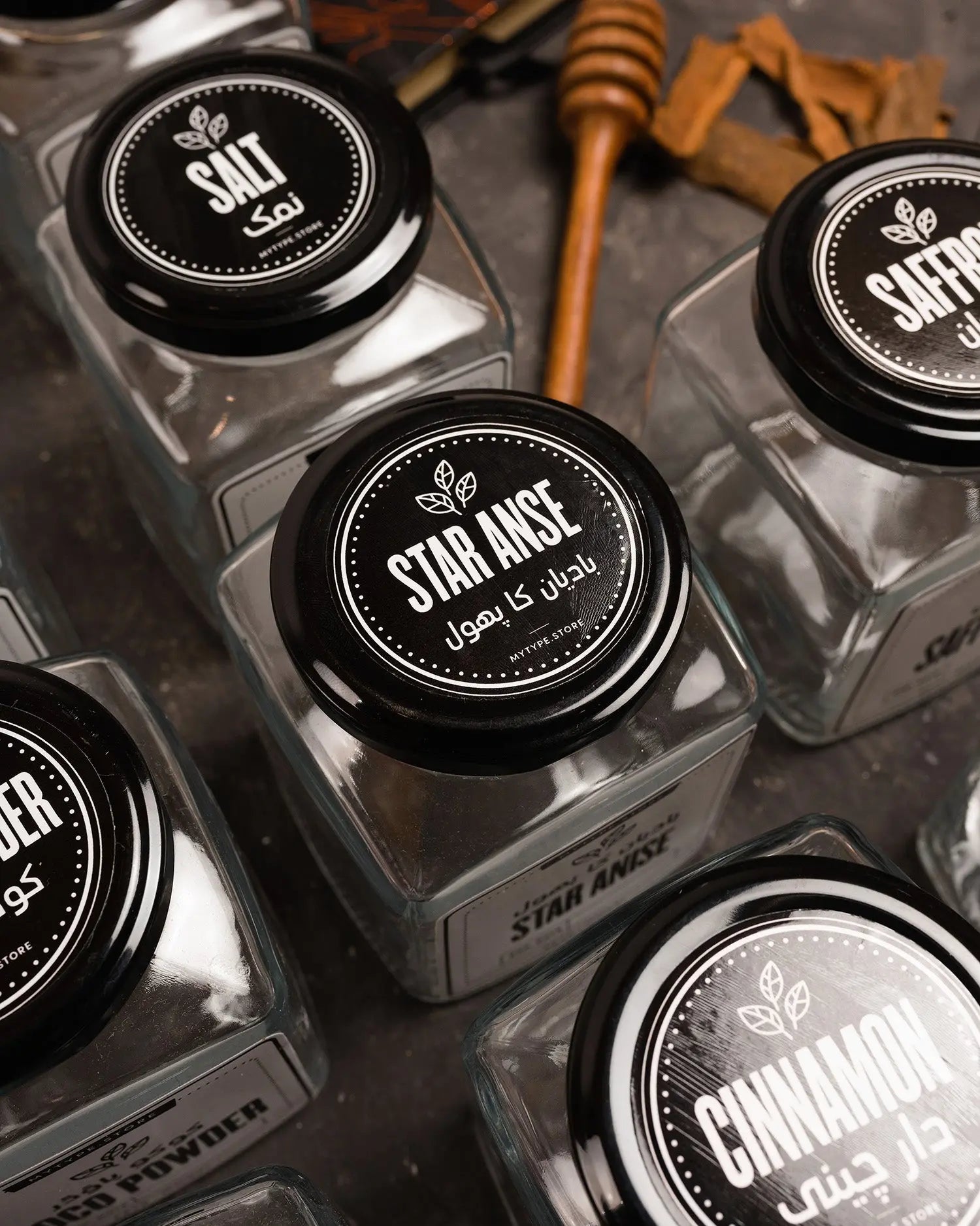 Spice Jars & Labels Mytype.store