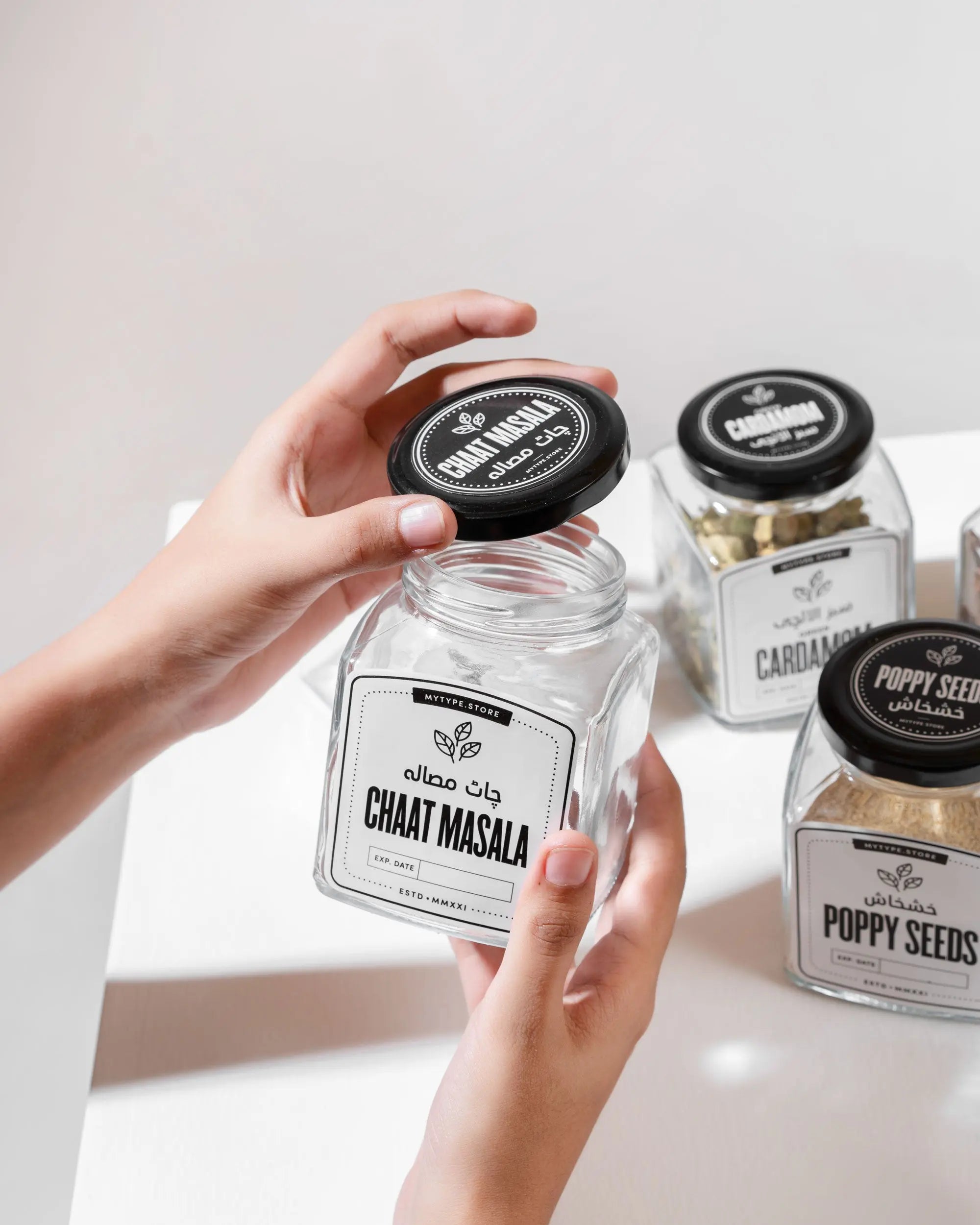Spice Jars & Labels Mytype.store