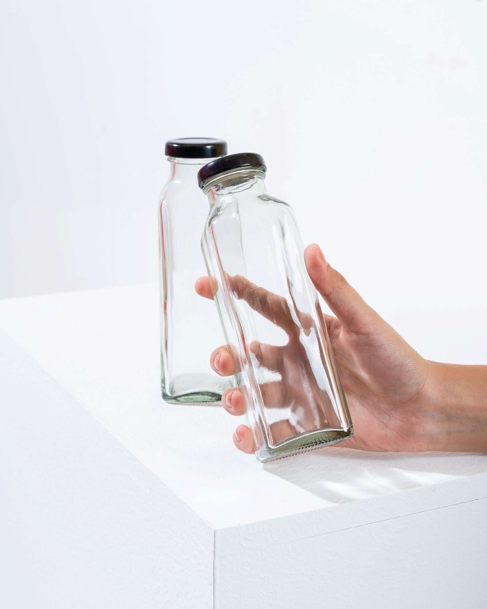 300ml Square Sauce Bottle-Glass