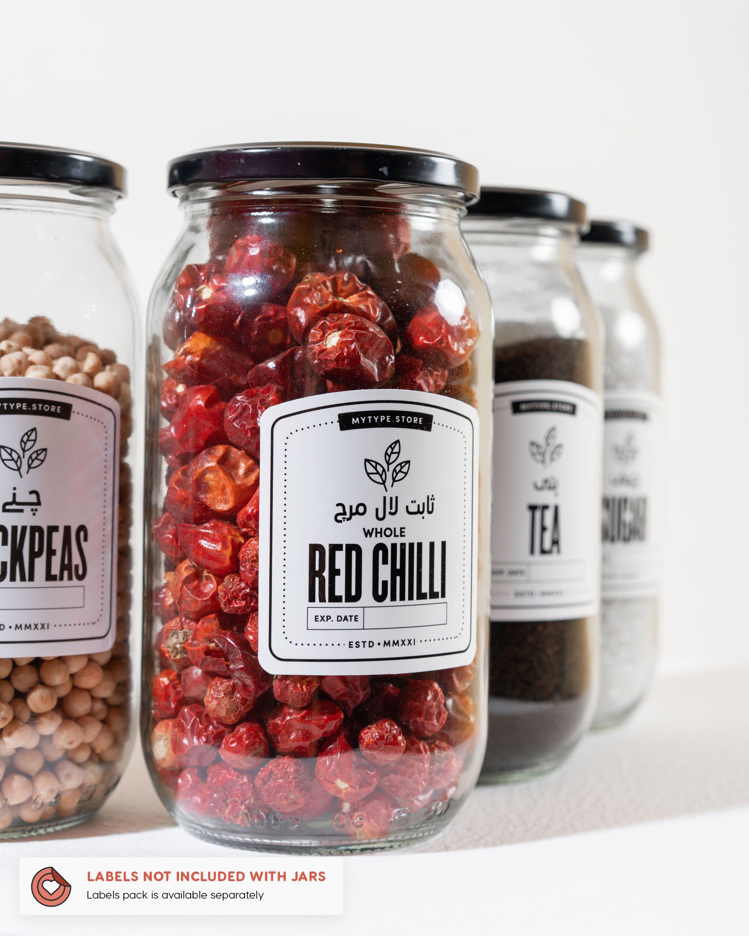 1000ml Big Pantry Jars-Glass