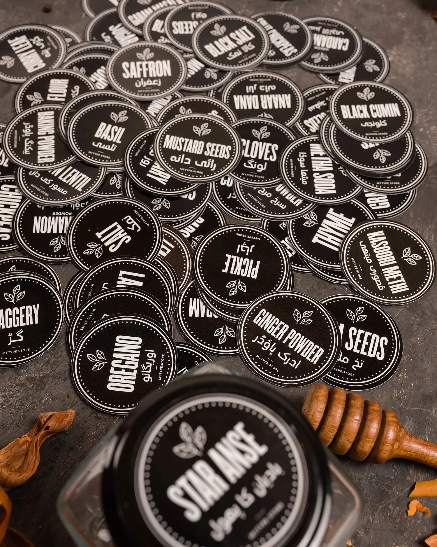 Spice Jars & Labels Mytype.store