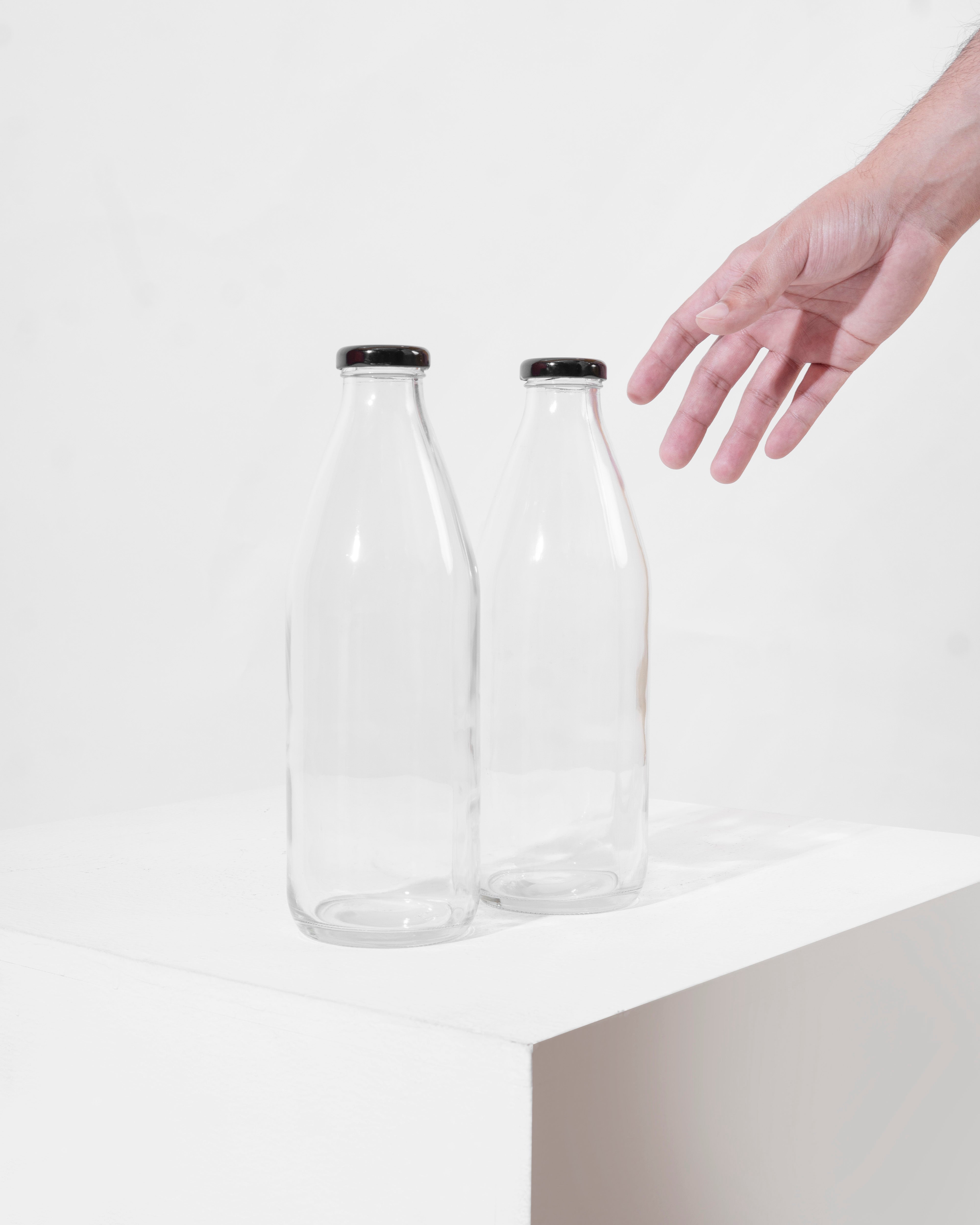 1 litre Milk Bottle-Glass